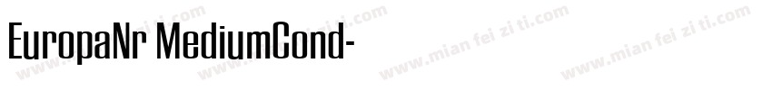 EuropaNr MediumCond字体转换